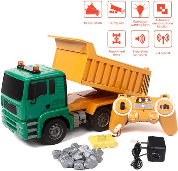 1:20 E520 8 Channel 2.4G Big Remote Control Engineering Mining Dump Construction Truck Toy - Image 4
