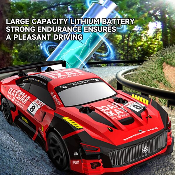 2.4GHz 4WD 7 Colors High Speed Racing Sports Drift Rc Car with LED Lights - Image 10