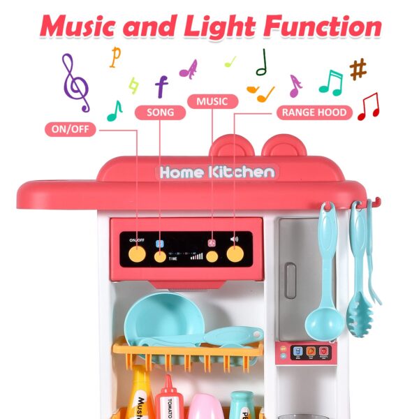 43Pcs 72Cm Children Pretend Play Play Kid Big Kitchen Set Toys - Image 4
