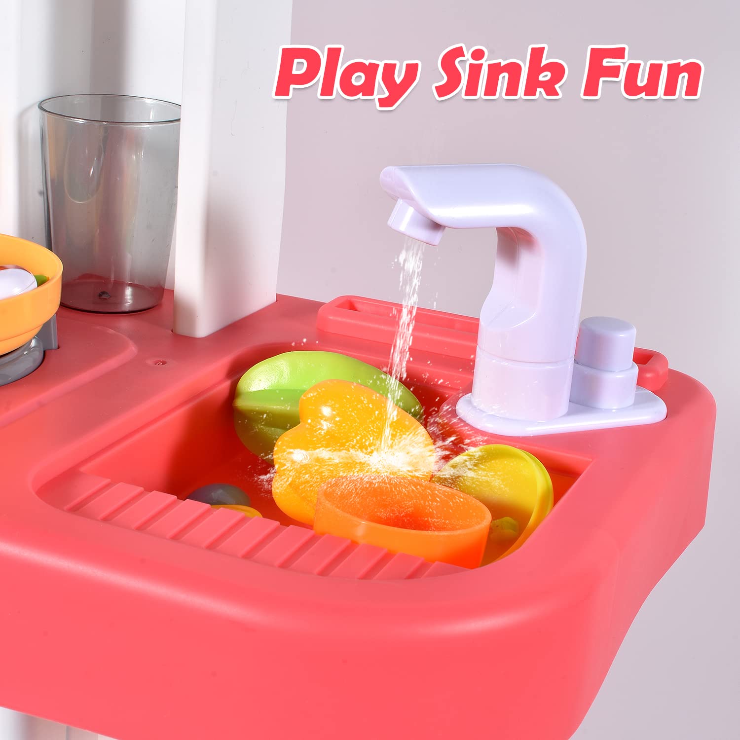 43Pcs 72Cm Children Pretend Play Play Kid Big Kitchen Set Toys - Image 11