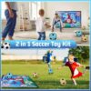 Kids Backyard Outdoor Indoor Toys Soccer Ball Game Set Soccer Game Target with 2 Soccers - Image 14