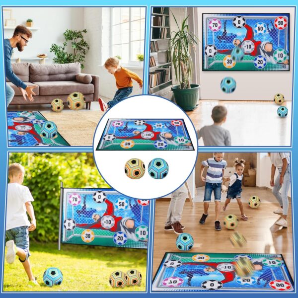 Kids Backyard Outdoor Indoor Toys Soccer Ball Game Set Soccer Game Target with 2 Soccers - Image 10