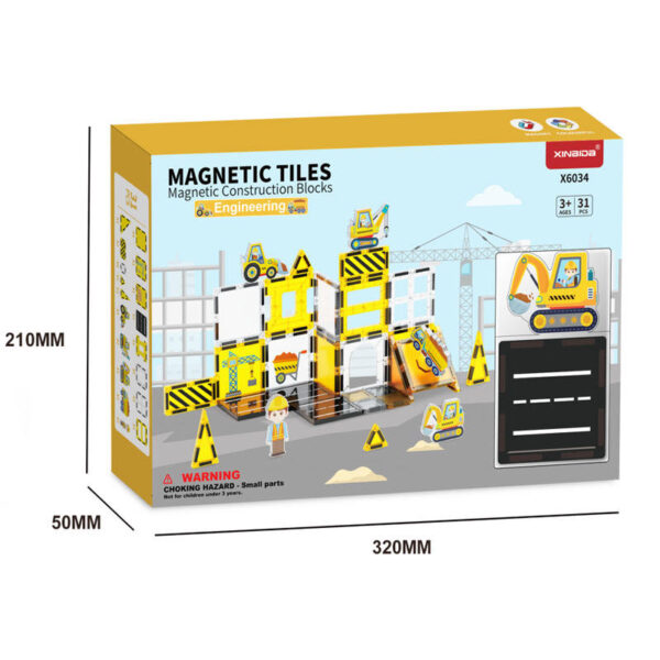 High Quality Kids Toys Sets Educational Magnetic Building Tiles Magnetic Toys Block Magnet With Figure - Image 4