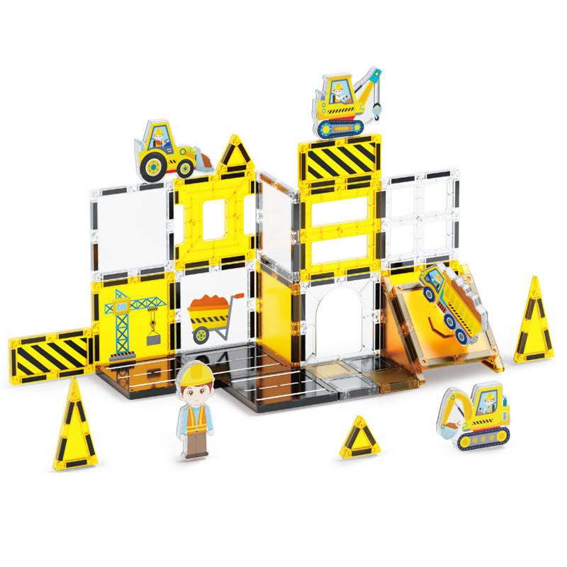High Quality Kids Toys Sets Educational Magnetic Building Tiles Magnetic Toys Block Magnet With Figure - Image 5