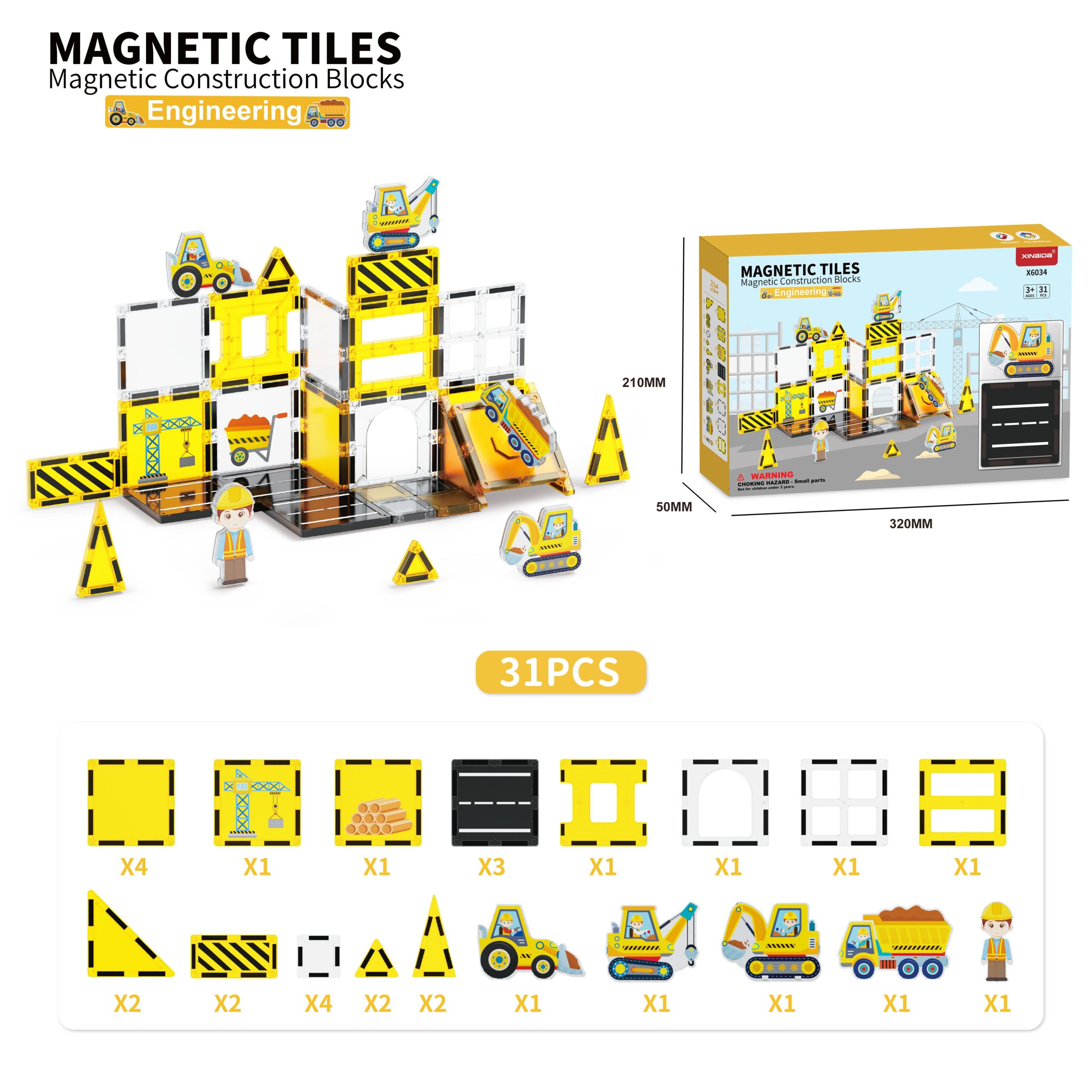 High Quality Kids Toys Sets Educational Magnetic Building Tiles Magnetic Toys Block Magnet With Figure - Image 7