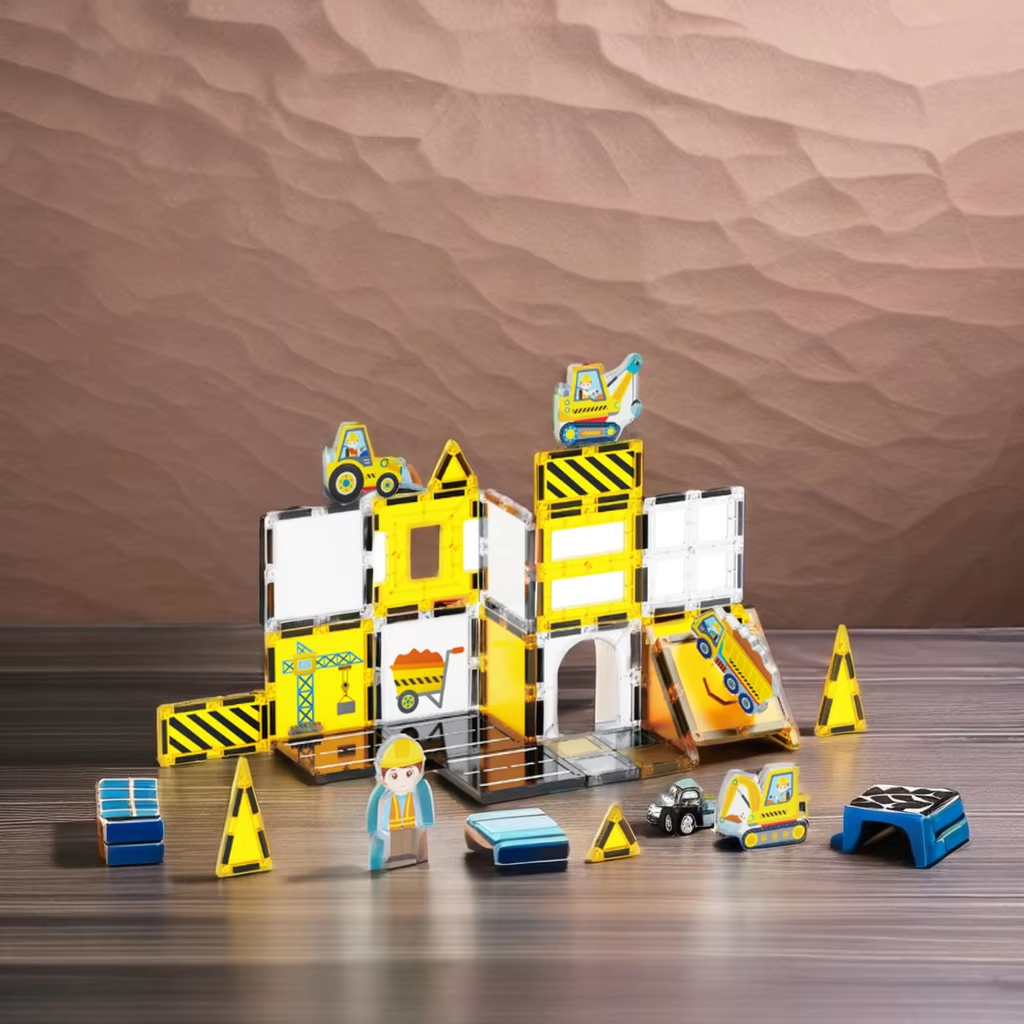 High Quality Kids Toys Sets Educational Magnetic Building Tiles Magnetic Toys Block Magnet With Figure - Image 10