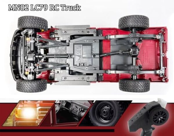 1/12 Scale Pickup 4WD 2.4Ghz Remote Control Truck Model Climbing Off-Road Vehicle - Image 10