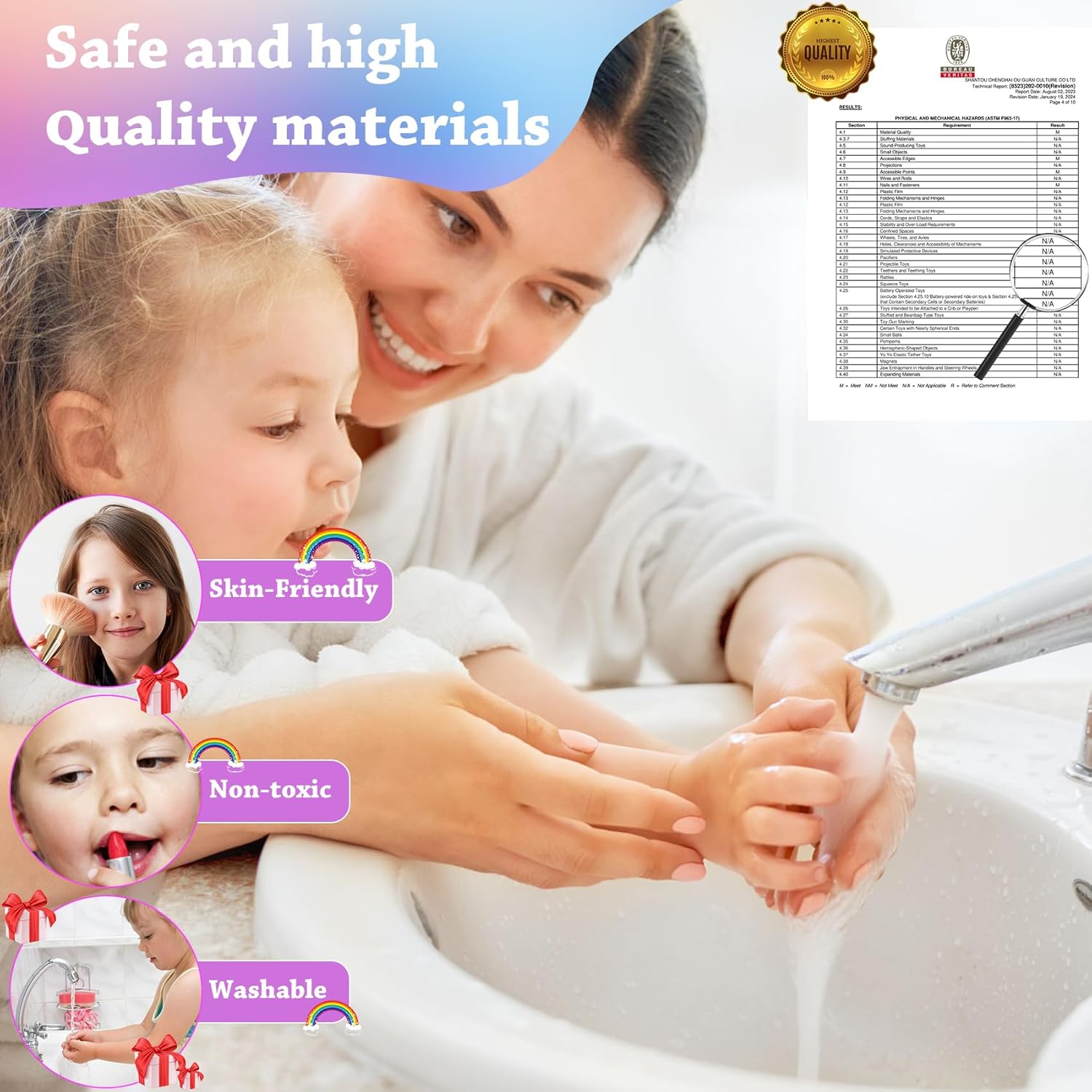 Hot Sale Girl OEM Cosmetic Toys Pretend Play Kids Makeup Kits Washable Non-Toxic Make Up Bag Toys - Image 5