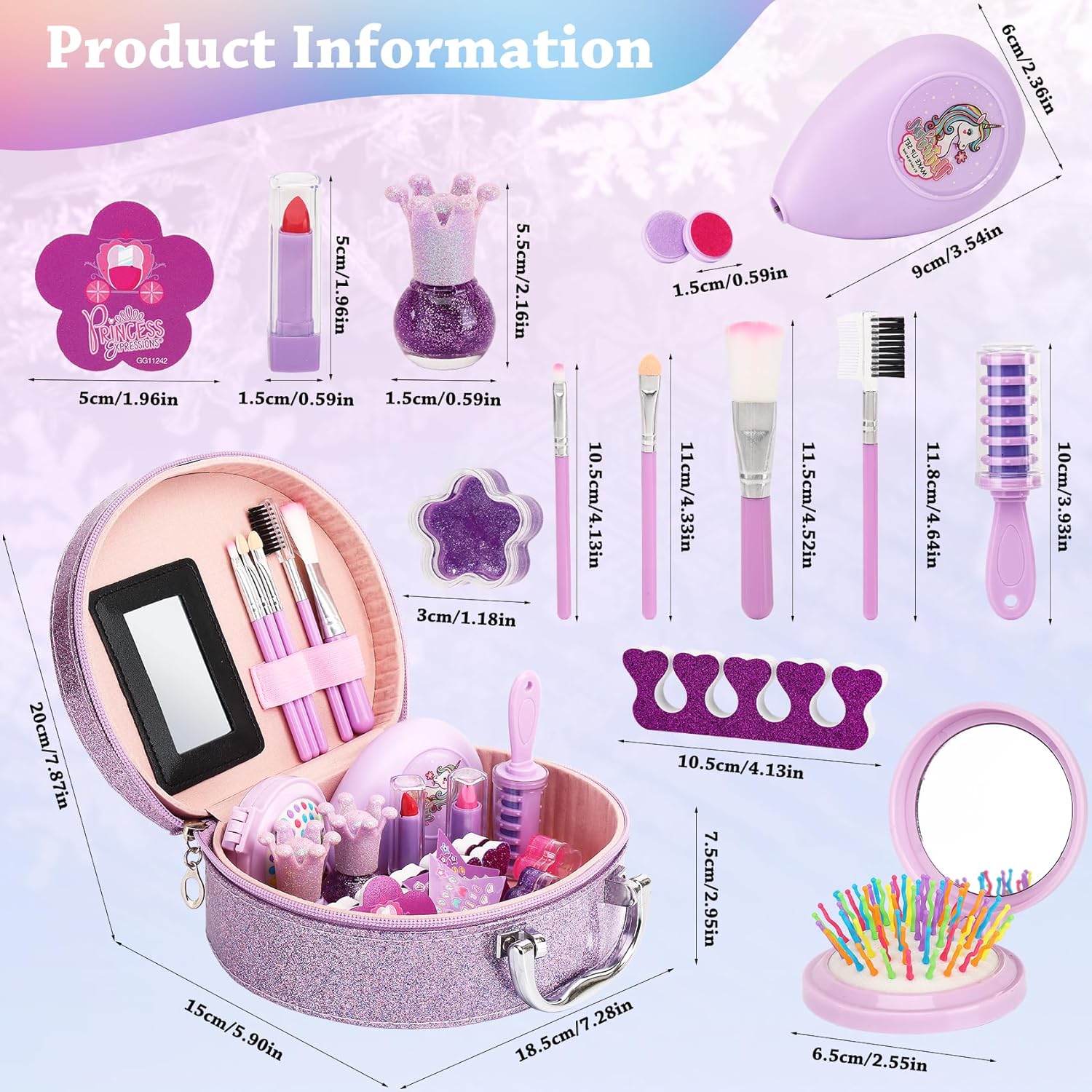 Hot Sale Girl OEM Cosmetic Toys Pretend Play Kids Makeup Kits Washable Non-Toxic Make Up Bag Toys - Image 7