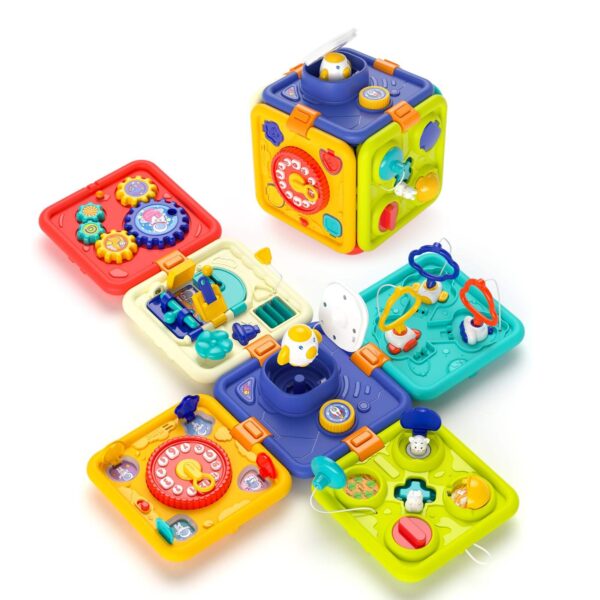 6 in 1 Baby Activity Cubes Multi-function Montessori Sensory Learning Toys for kids early educational - Image 2