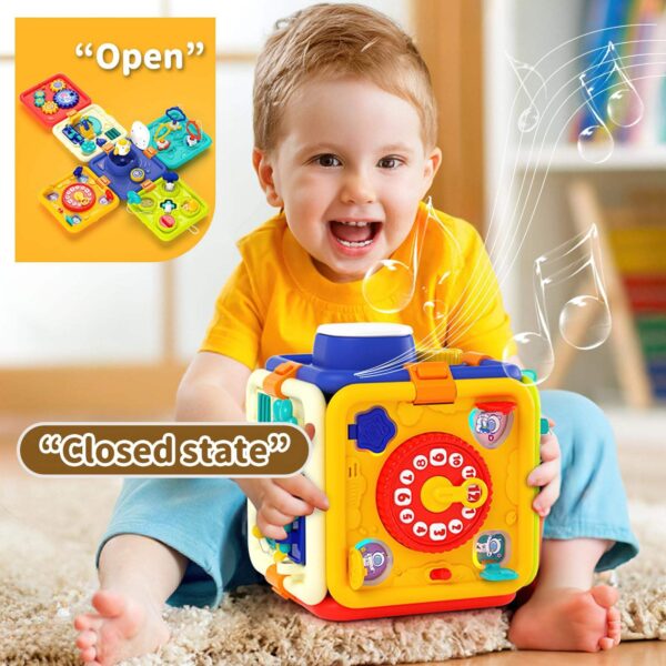 6 in 1 Baby Activity Cubes Multi-function Montessori Sensory Learning Toys for kids early educational - Image 4