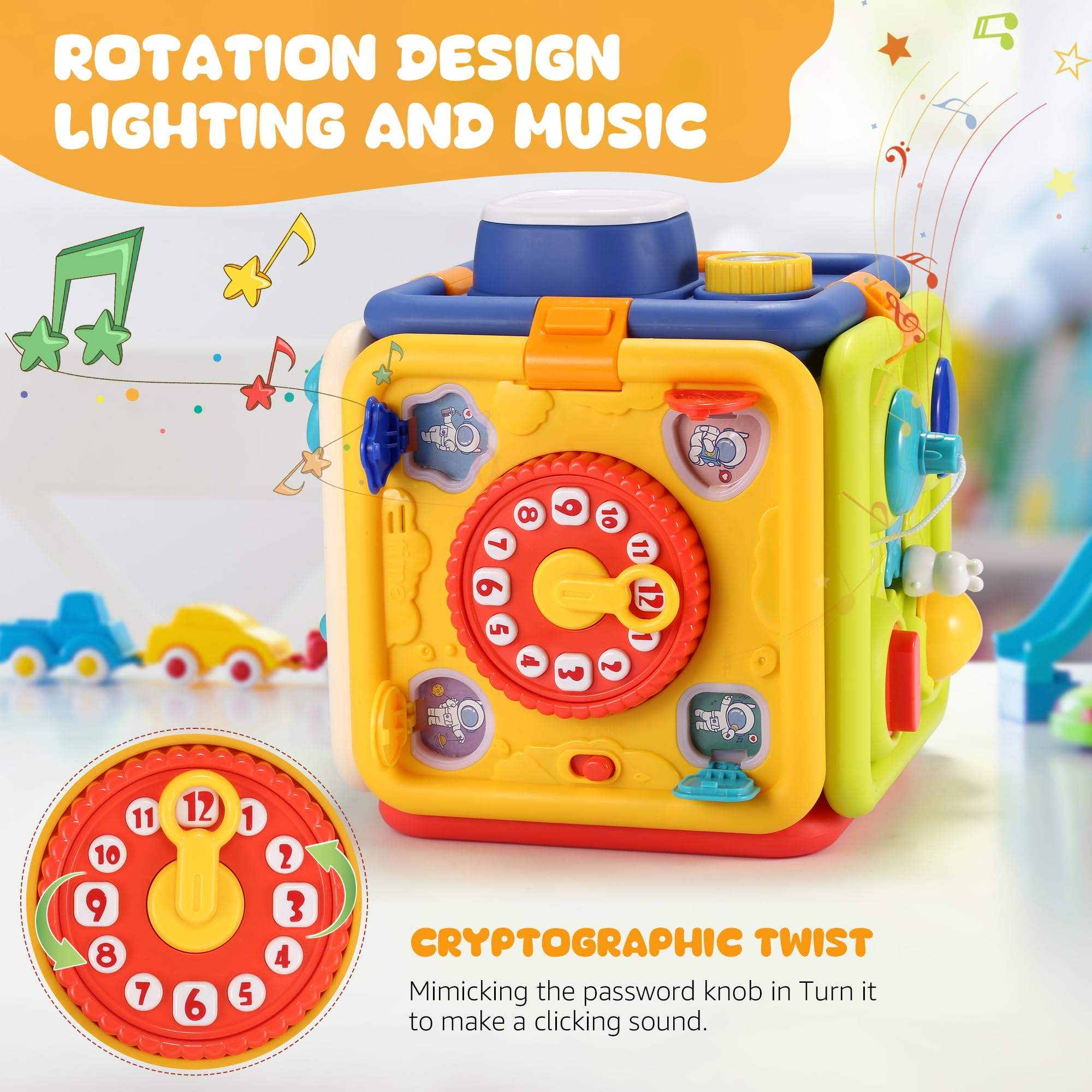 6 in 1 Baby Activity Cubes Multi-function Montessori Sensory Learning Toys for kids early educational - Image 7