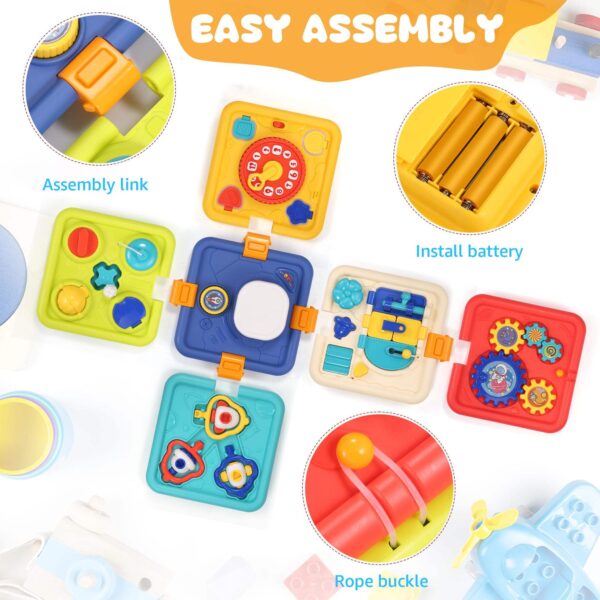 6 in 1 Baby Activity Cubes Multi-function Montessori Sensory Learning Toys for kids early educational - Image 10