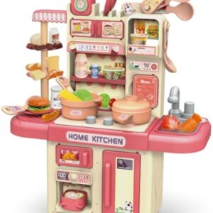 Customized Plastic Role Play Kitchen Play Set Toy Kids Cooking Food Kitchen Toys Female Spraying Kitchen Set Toys - Image 13