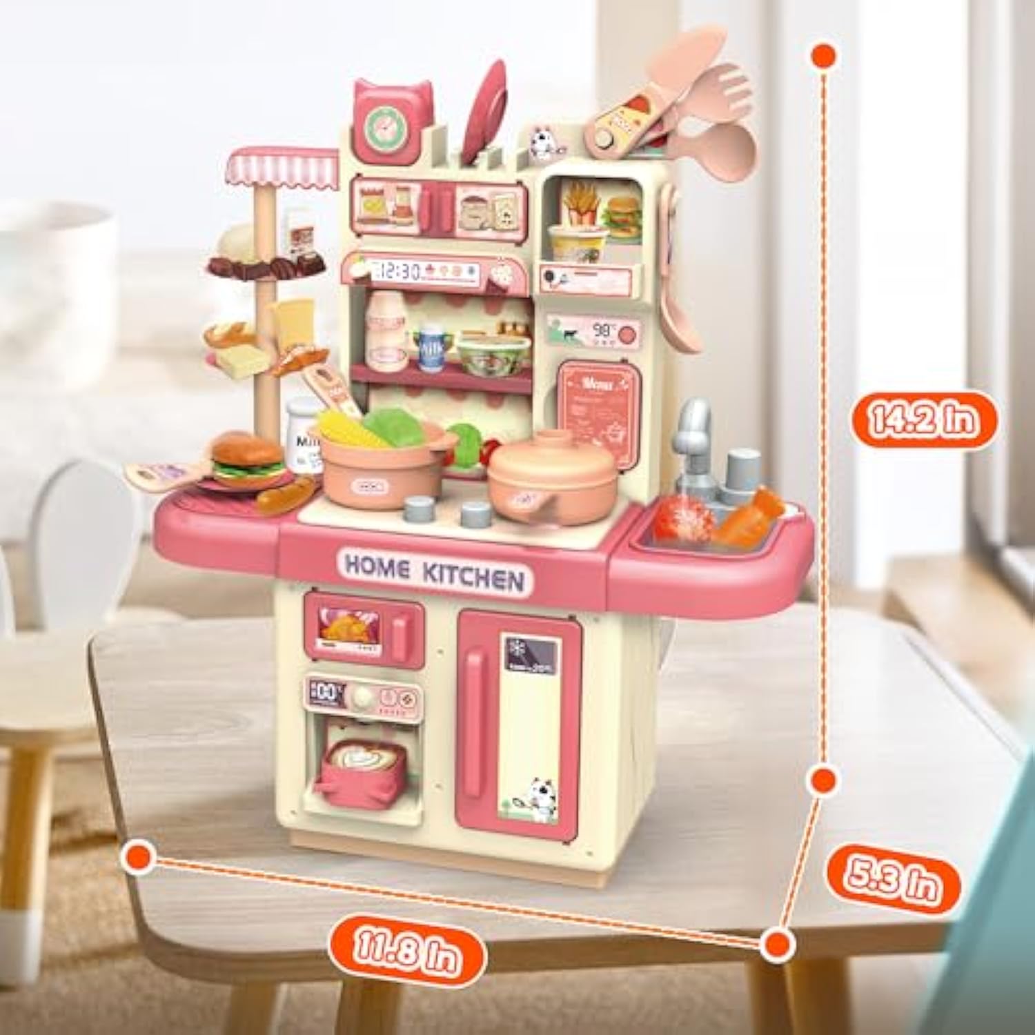 Customized Plastic Role Play Kitchen Play Set Toy Kids Cooking Food Kitchen Toys Female Spraying Kitchen Set Toys - Image 7