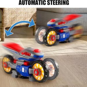 New Design Children’s Music Electric Rotary Universal Kids Toy Motorcycle Colorful Lights Electric Car Toy - Image 16
