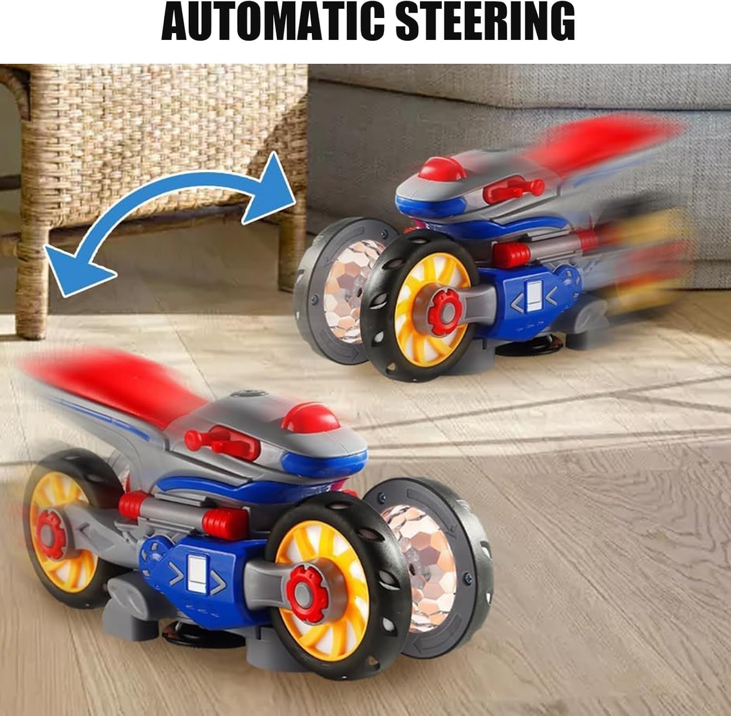 New Design Children’s Music Electric Rotary Universal Kids Toy Motorcycle Colorful Lights Electric Car Toy - Image 7