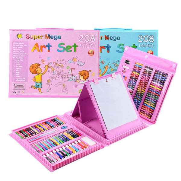 208 Pcs Watercolor Paint Pencil Kids Art Drawing Kit - Image 2