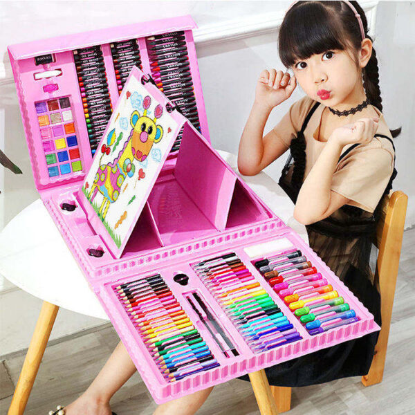 208 Pcs Watercolor Paint Pencil Kids Art Drawing Kit - Image 6