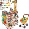 Grocery Toys Mini Trolly Shopping Basket Supermarket Cashier Machine Toy Set for Kids - Image 14
