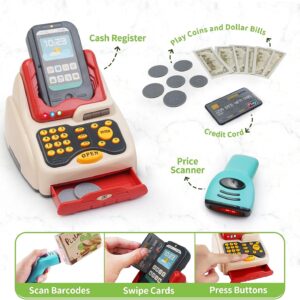Grocery Toys Mini Trolly Shopping Basket Supermarket Cashier Machine Toy Set for Kids - Image 17