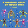Suction Cup Cute Big Ear Monkey Tube Squeeze Fidget Relieve Toy Pop Tubes Monkey Toys for Kids - Image 17