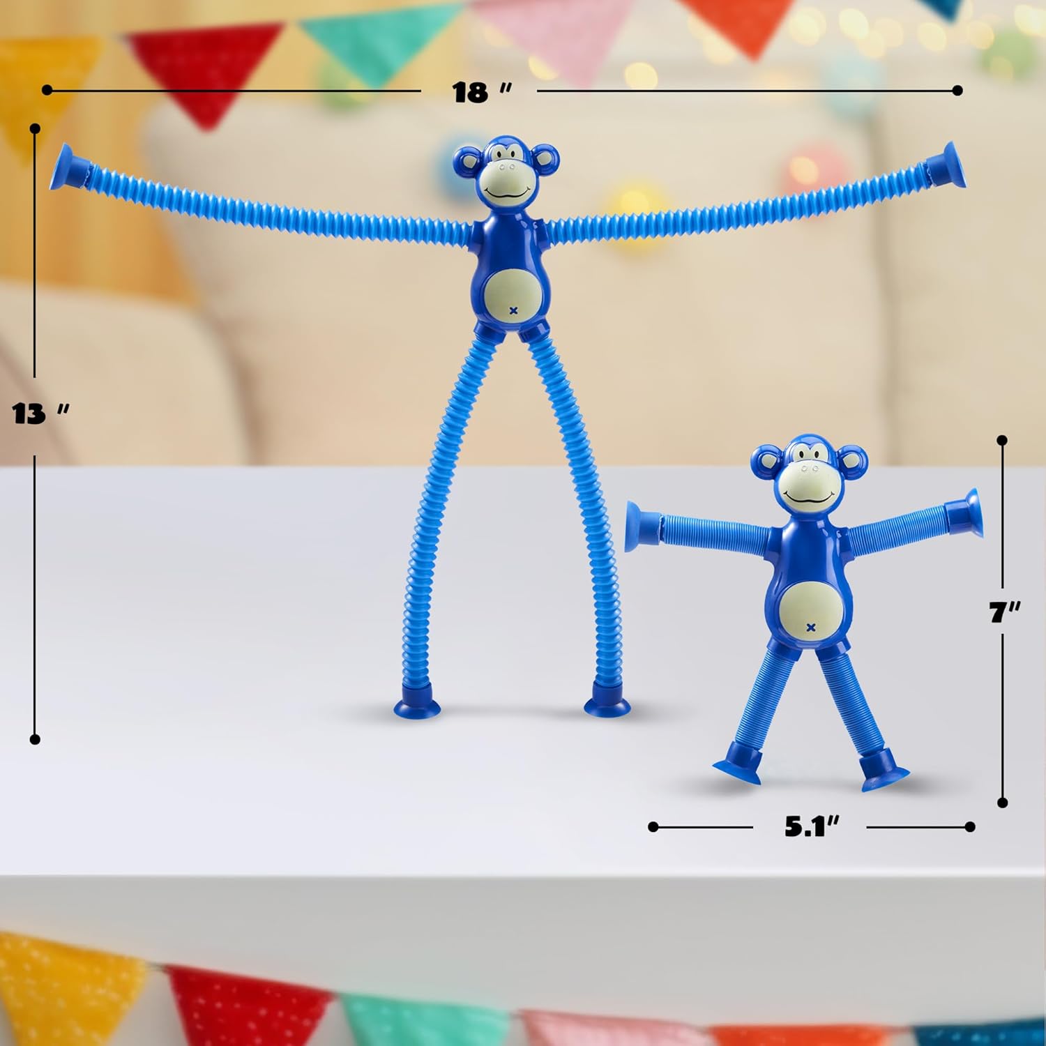 Suction Cup Cute Big Ear Monkey Tube Squeeze Fidget Relieve Toy Pop Tubes Monkey Toys for Kids - Image 9