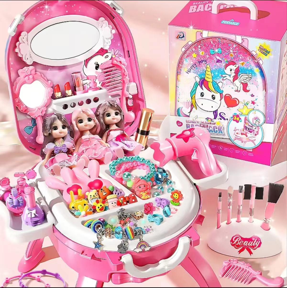 Children Play House Simulation Dressing Table Princess Makeup Table Toys 3-6 Years Old Girl Birthday Gift - Image 3