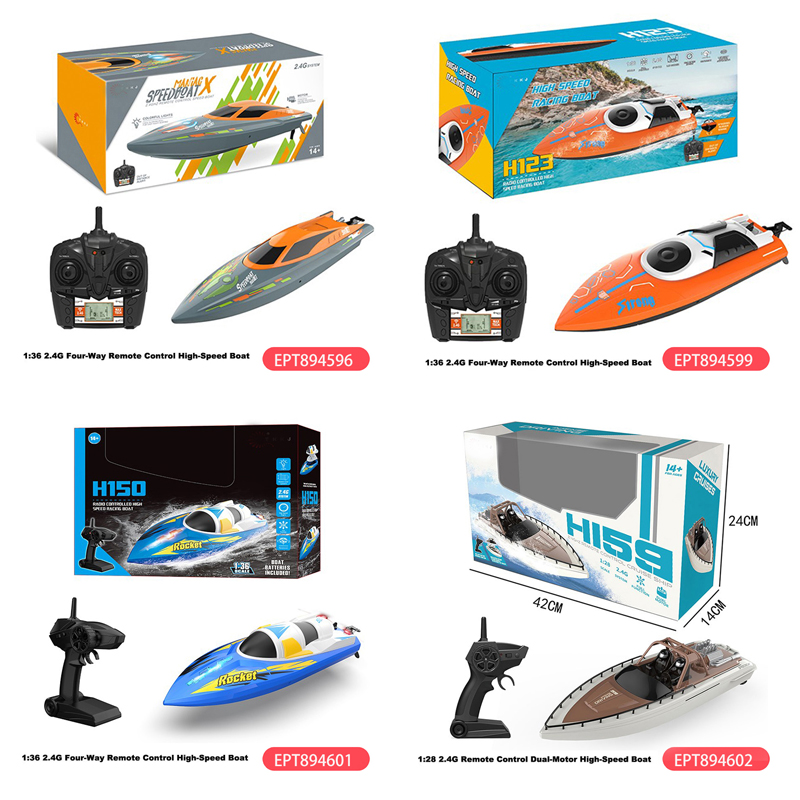 1:36 2.4G Four-Way Remote Control High-Speed Boat Rc Water Toys - Image 11