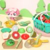 17Pcs Customized Design Role Play Kitchen Play Set Toy Kids Cooking Food Fruit Magnet Cutting Toy for Kids - Image 18