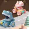 New design portable and mini car toys interesting pressing car for children dinosaur&shark styles pressing car toys - Image 13
