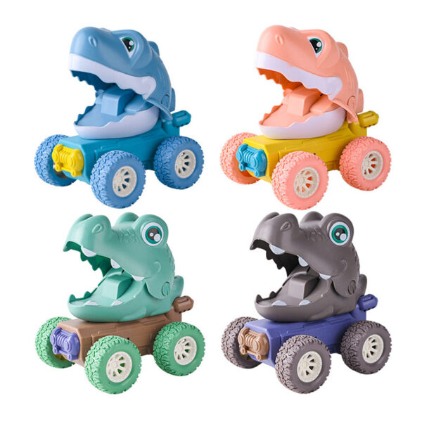 New design portable and mini car toys interesting pressing car for children dinosaur&shark styles pressing car toys - Image 6