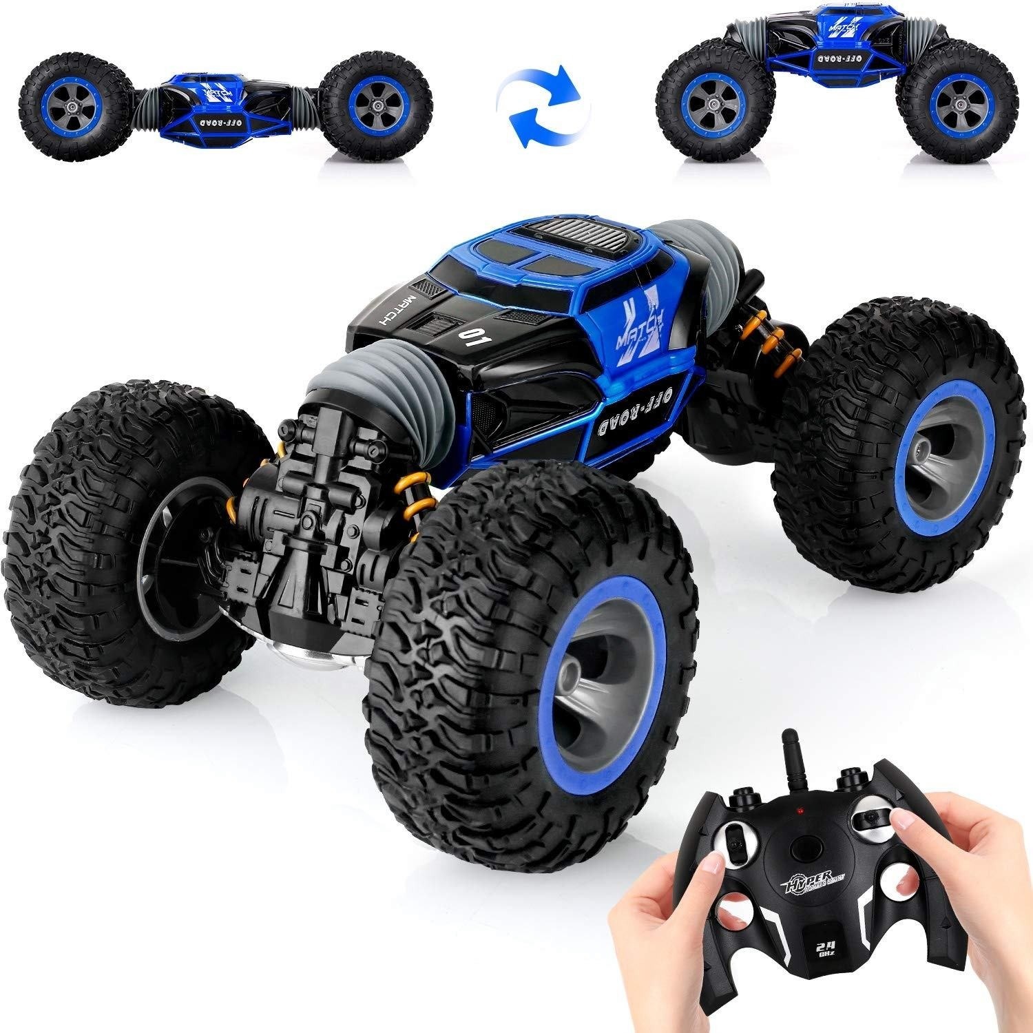 1:10 Rc Car Hobby 2.4G Double Side Big Fast Rc Stunt Car 4×4 Offroad Remote Control Climbing Rock Crawler Rc Car - Image 3
