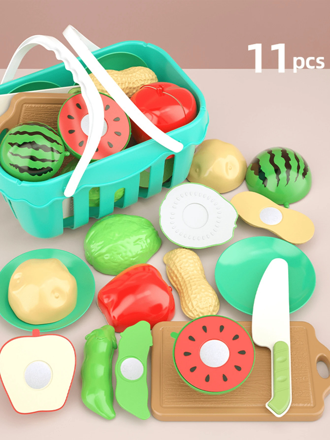 11Pcs Funny Plastic Toy School Children Baby Cutting Food Vegetables Fruit Magnet Cutting Toy for Kids - Image 3