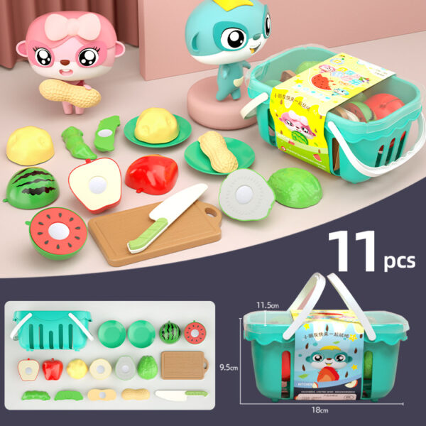 11Pcs Funny Plastic Toy School Children Baby Cutting Food Vegetables Fruit Magnet Cutting Toy for Kids - Image 10