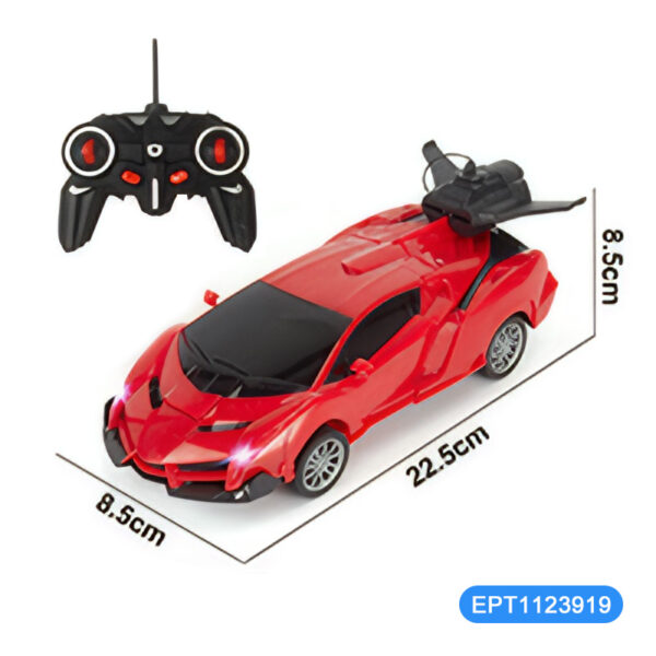 1:16 5 Functions One Touch Change 2 Shapes Rc Car Remote Control Cars With Lights Spray - Image 4