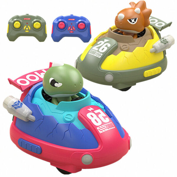 2.4G 4 Function Remote Control 2players Pop up Dinosaur Battle Bumper Car Rc Cars Toys with Lights And Music - Image 2