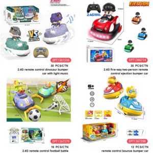 2.4G 4 Function Remote Control 2players Pop up Dinosaur Battle Bumper Car Rc Cars Toys with Lights And Music - Image 16