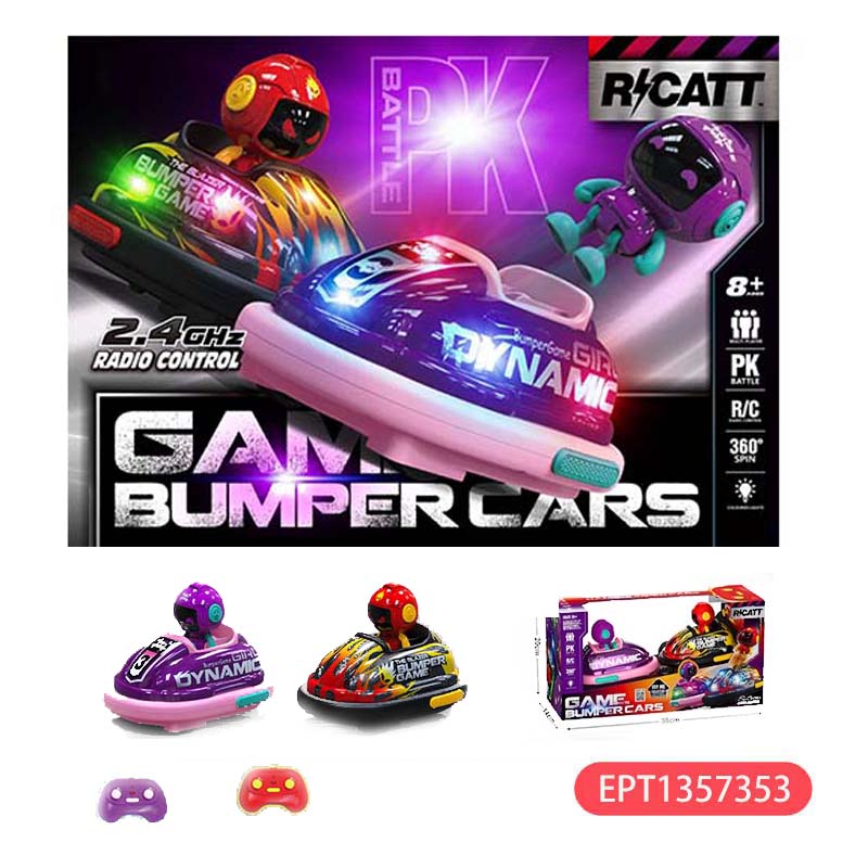 2.4G 4 Function Remote Control 2players Pop up Dinosaur Battle Bumper Car Rc Cars Toys with Lights And Music - Image 9