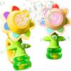 Sunflower Bubble Maker Cute Seven Color Spit Model Colorful Electric Power Dancing Flowers Bubble Machine - Image 13