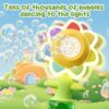Sunflower Bubble Maker Cute Seven Color Spit Model Colorful Electric Power Dancing Flowers Bubble Machine - Image 14