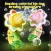 Sunflower Bubble Maker Cute Seven Color Spit Model Colorful Electric Power Dancing Flowers Bubble Machine - Image 15