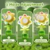 Sunflower Bubble Maker Cute Seven Color Spit Model Colorful Electric Power Dancing Flowers Bubble Machine - Image 16