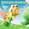 Sunflower Bubble Maker Cute Seven Color Spit Model Colorful Electric Power Dancing Flowers Bubble Machine - Image 17