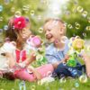 Sunflower Bubble Maker Cute Seven Color Spit Model Colorful Electric Power Dancing Flowers Bubble Machine - Image 18