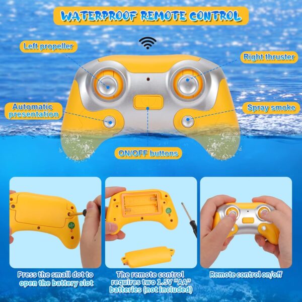 2.4G Mini Water Boat Toy Double Propeller Lighting Spray Motorboat Children Pool Water Remote Control Rc Boat Ship Juguetes - Image 8