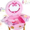 Electric Pretend Play Suitcase Girls Make Up Toys Dressing Table for Girls Toys - Image 15