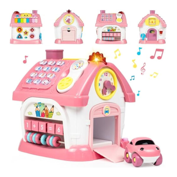 6 in 1 Multi-Functional House Montessori Toddlers Musical Toys Educational Birthday Gift Busy Board Activity Cube - Image 2