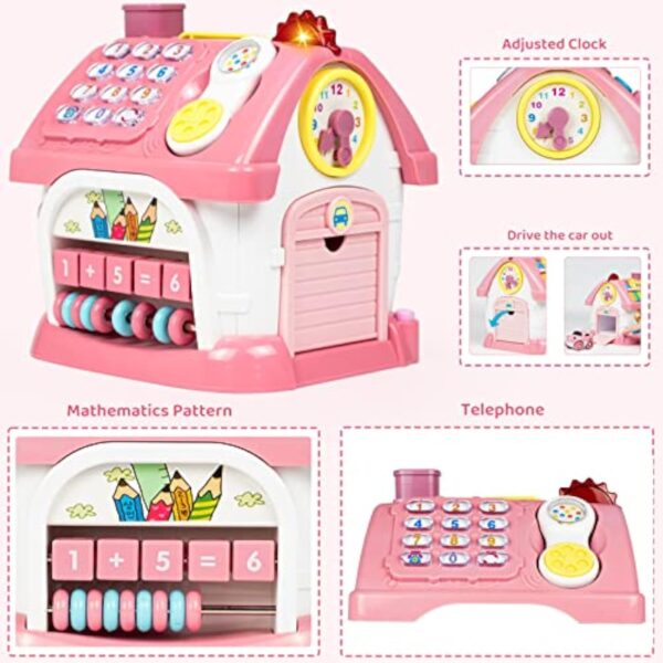 6 in 1 Multi-Functional House Montessori Toddlers Musical Toys Educational Birthday Gift Busy Board Activity Cube - Image 6