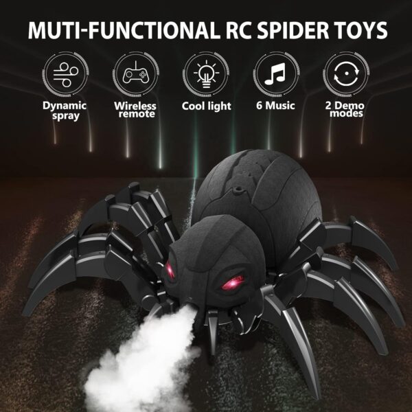 2.4G Mist Spray Remote Control Rc Robot Spider Insects Toys with Light Music - Image 6
